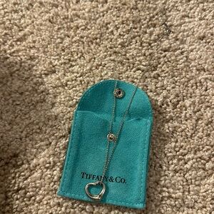 Tiffany & Co silver open heart pendant